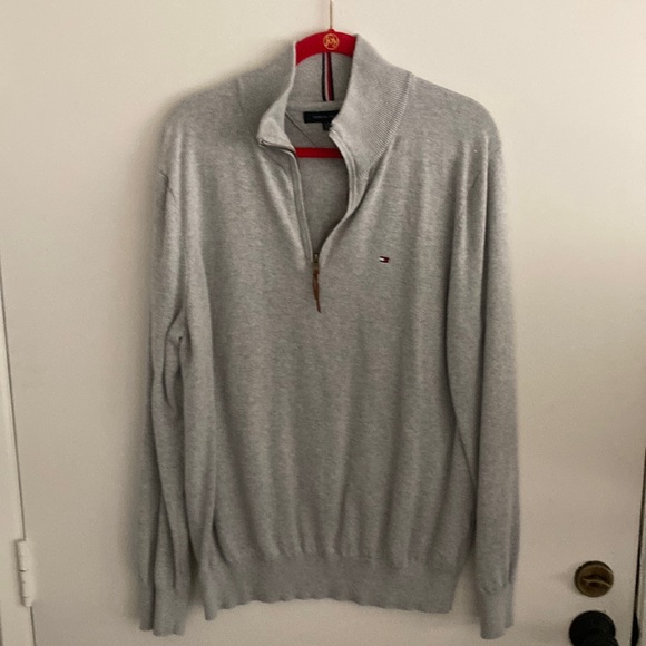 Tommy Hilfiger Grey Quarter Zip XL - Picture 1 of 2